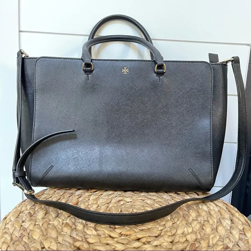 Tory Burch black leather handbag